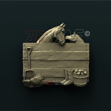 FARM SIGN 3d stl 3DWave